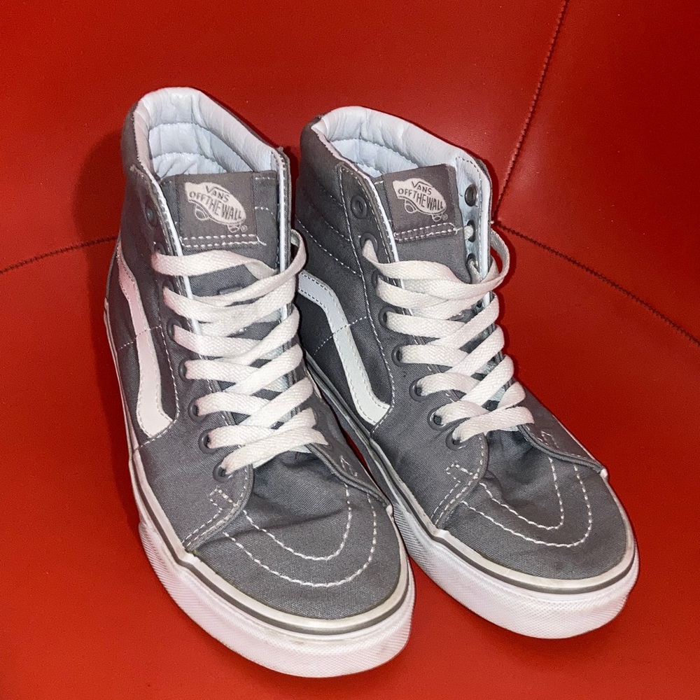 Vans Charcoal and White High-Top Sneakers